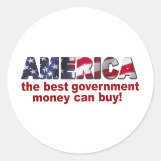 Amerika - Het beste overheidsgeld kan kopen Ronde Sticker