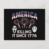 Amerika het doden sinds 1776 Patriottische Horror Briefkaart (Voorkant)