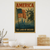Amerika – Het land van dromen,  Poster (Keuken)