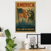 Amerika – Het land van dromen,  Poster (Thuiskantoor)