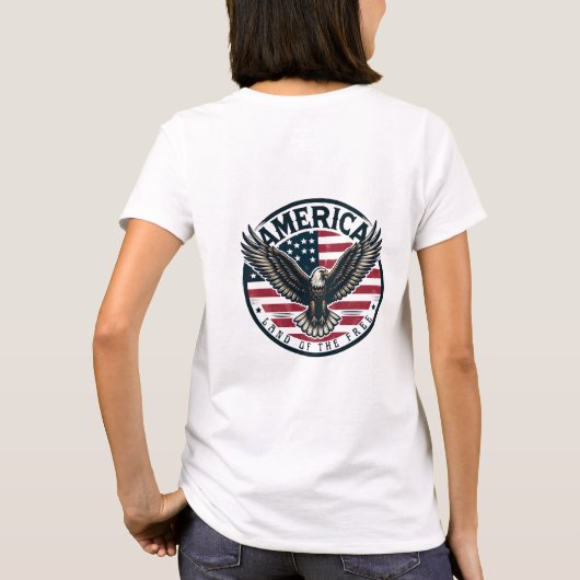 Amerika Het land van het gratis T-shirt (Achterkant)