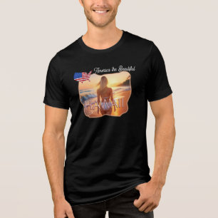 Amerika, het mooie Hawaii Tri-Blend Shirt