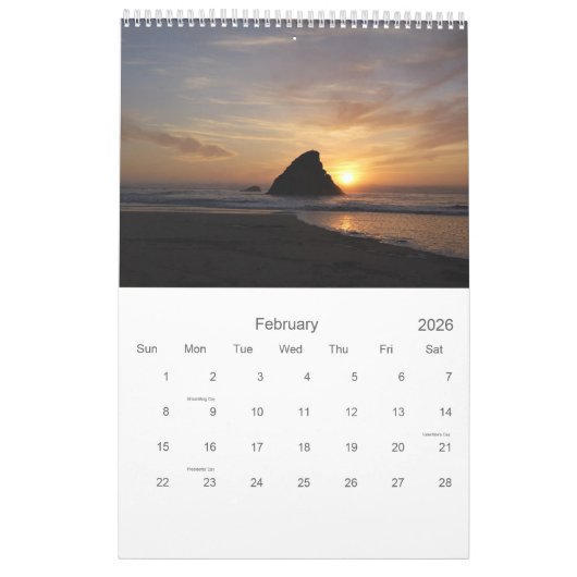 Amerika het mooie kalender (Feb 2026)