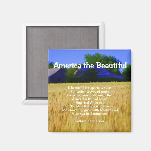 Amerika het mooie Magnet (Voorkant / Achterkant)