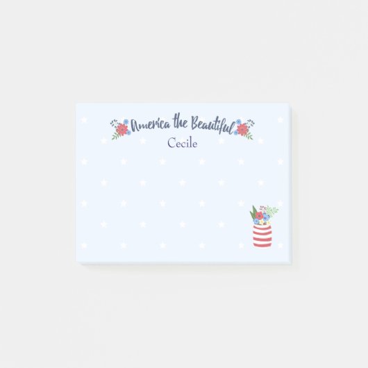 Amerika het mooie patriotticum post-it® notes (Voorkant)