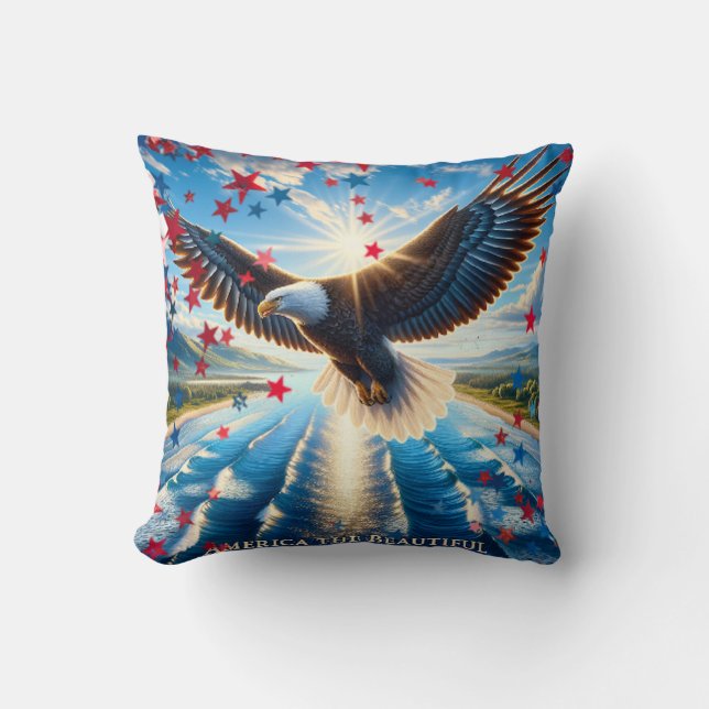 Amerika het mooie patriottische USA Sierkussen (Voorkant)