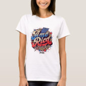 Amerika het mooie Retro Font T-shirt (Voorkant)