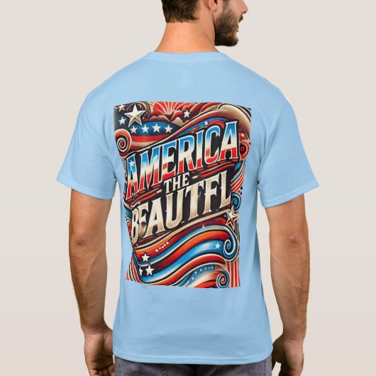 Amerika het mooie t-shirt (Achterkant)