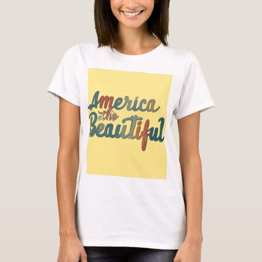 Amerika het mooie t-shirt (Voorkant)