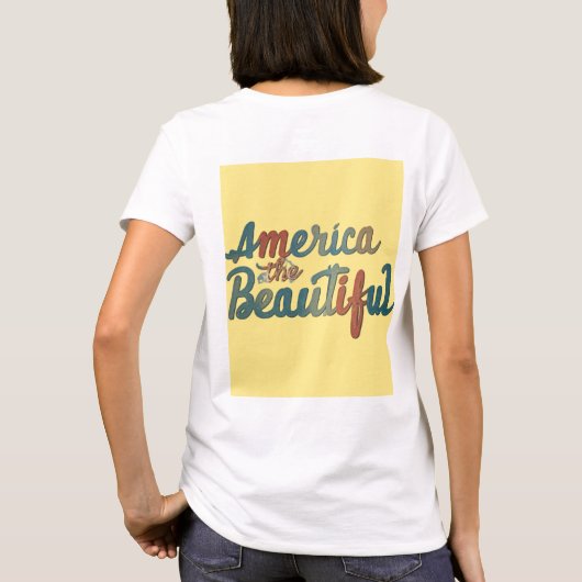 Amerika het mooie t-shirt (Achterkant)