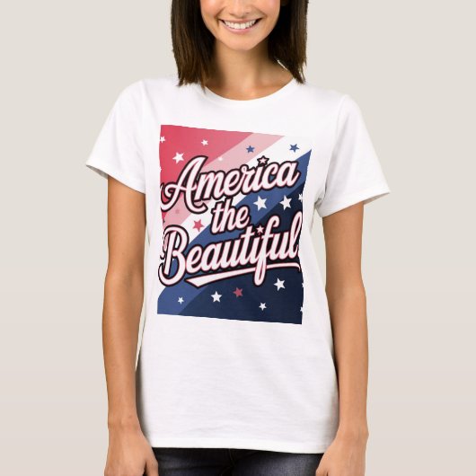 Amerika Het mooie T-shirt (Voorkant)