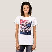 Amerika Het mooie T-shirt (Voorkant volledig)