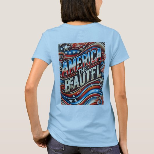 Amerika het mooie t-shirt (Achterkant)