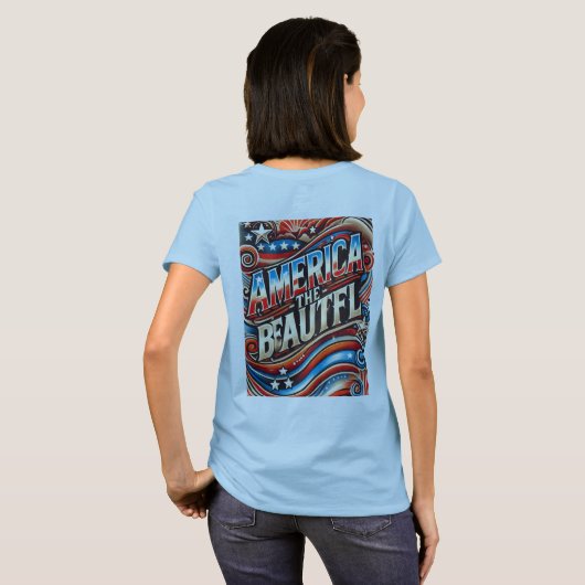 Amerika het mooie t-shirt (Achterkant volledig)