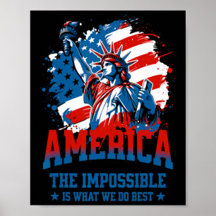 Amerika Het onmogelijke is wat we het beste doen U Poster
