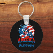 Amerika Het onmogelijke is wat we het beste doen V Sleutelhanger (Voorkant)