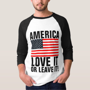 AMERIKA HOEFT ERVAN OF VERLAAT HET! Patriottische T-shirt