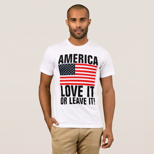 AMERIKA HOEFT ERVAN OF VERLAAT HET! T-shirts (Voorkant volledig)