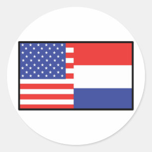 Amerika Holland Ronde Sticker