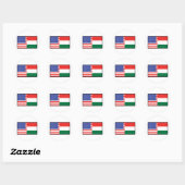 Amerika Hongarije Ronde Sticker (Vel)