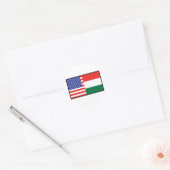 Amerika Hongarije Ronde Sticker (Envelop)