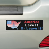 Amerika - hou ervan of laat het achter! bumpersticker (Op auto)