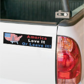 Amerika - hou ervan of laat het achter! bumpersticker (Op Truck)