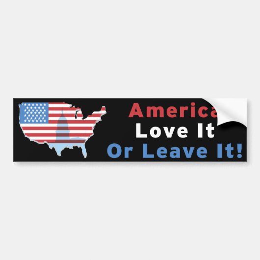 Amerika - hou ervan of laat het achter! bumpersticker (Voorkant)