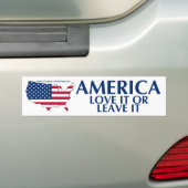 Amerika, hou ervan of laat het achter bumpersticker (Op auto)