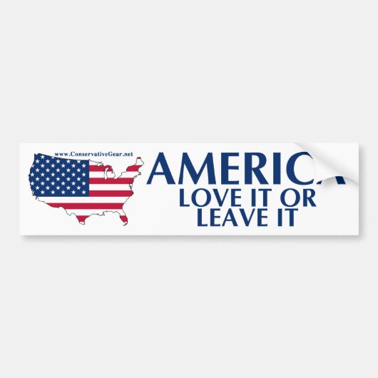 Amerika, hou ervan of laat het achter bumpersticker (Voorkant)