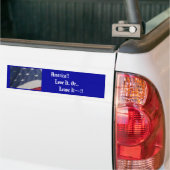 Amerika! Hou ervan, of... laat het zacht! Bumpersticker (Op Truck)