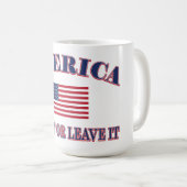 Amerika: hou ervan of verlaat het koffiemok (Voorkant rechts)