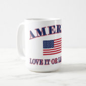 Amerika: hou ervan of verlaat het koffiemok (Voorkant links)