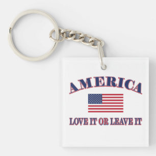 Amerika: hou ervan of verlaat het sleutelhanger