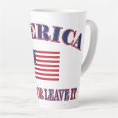 Amerika: hou het of laat het latte mok (Rechterhoek)