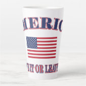 Amerika: hou het of laat het latte mok (Voorkant)