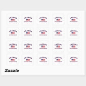Amerika: hou het of laat het vierkante sticker (Vel)