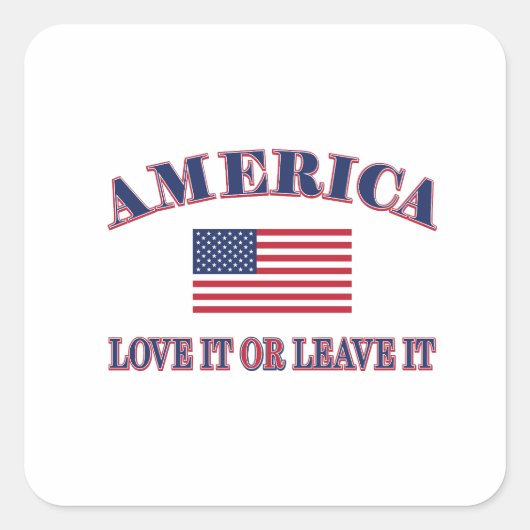 Amerika: hou het of laat het vierkante sticker (Voorkant)