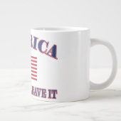 Amerika: hou het of verlaat het grote koffiekop (Rechts)