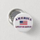 Amerika: hou het of verlaat het ronde button 3,2 cm (Voorkant /achterkant)
