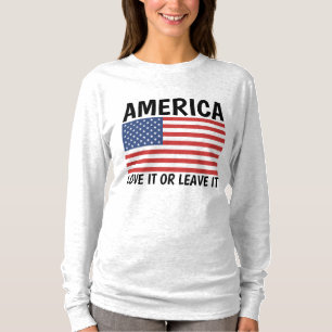 AMERIKA HOU HET VAN OF VERLAAT HET T-Shirts