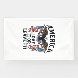 Amerika Houd Ervan Of Verlaat Het Patriottische Ad Spandoek