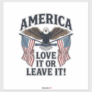 Amerika Houd Ervan Of Verlaat Het Patriottische Ad Sticker