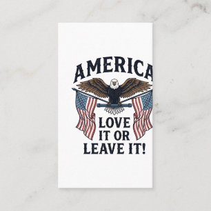 Amerika Houd Ervan Of Verlaat Het Patriottische Ad Visitekaartje