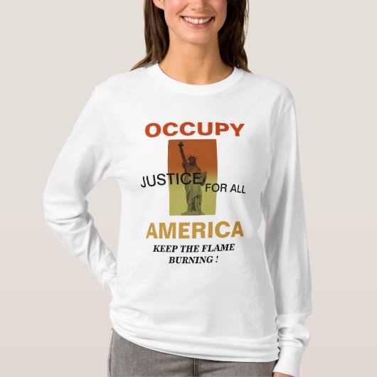 AMERIKA HOUDEN DE VLAMBURGER. T-SHIRT (Voorkant)