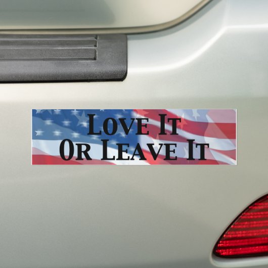 Amerika houdt er van of laat het achter bumpersticker (Op auto)