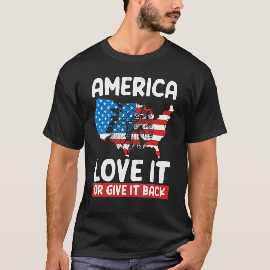 Amerika houdt ervan of geeft het terug in Amerika T-shirt (Voorkant)
