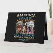 Amerika houdt ervan of geeft het terug inheemse Am Kaart (Achterkant)