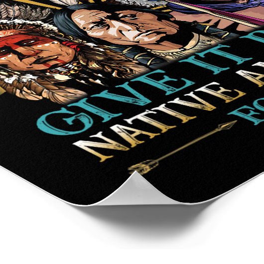 Amerika houdt ervan of geeft het terug inheemse Am Poster (Hoek)