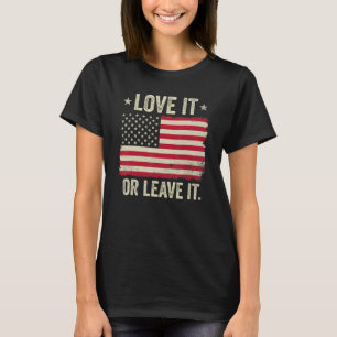 Amerika houdt ervan of laat de Amerikaanse vlag ac T-shirt